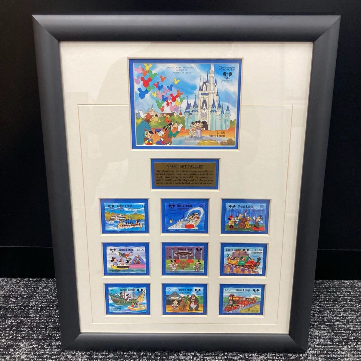 中古】ディズニー スタンプアートギャラリー ピノキオ 額入り切手