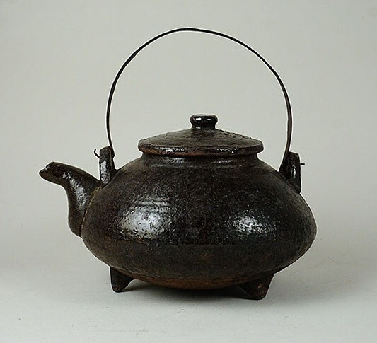 中古】【薩摩焼】 苗代川焼 壷 壺 花瓶 陶芸 工芸 民芸 黒薩摩 黒もん