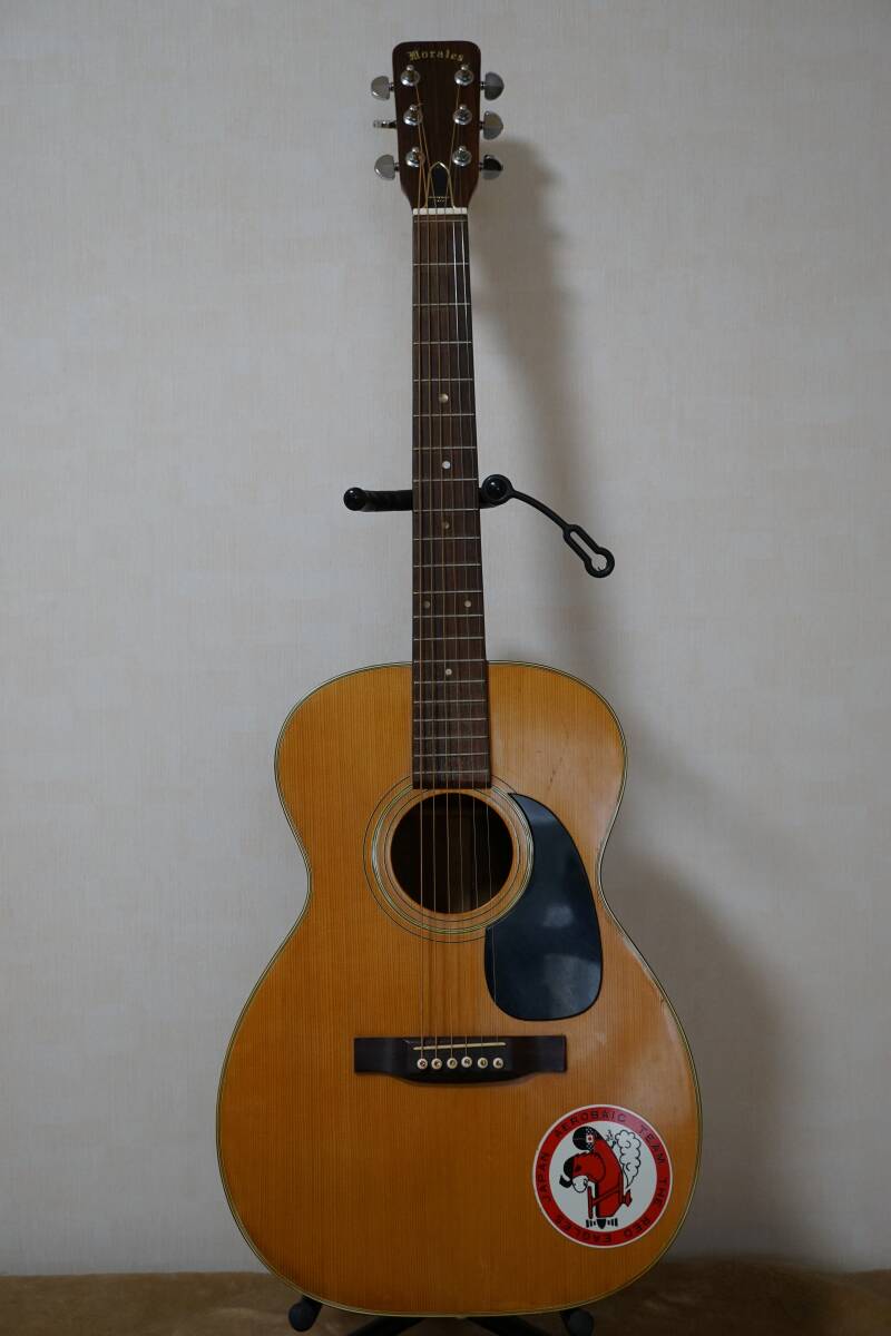 希少!! 立体ロゴ Morales フォークギター MF150 ハカランダ調ローズ