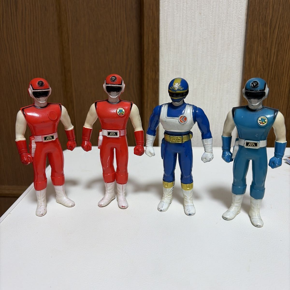1円 当時物 バンダイ 5体まとめて フラッシュマン 超獣戦隊 ソフビ