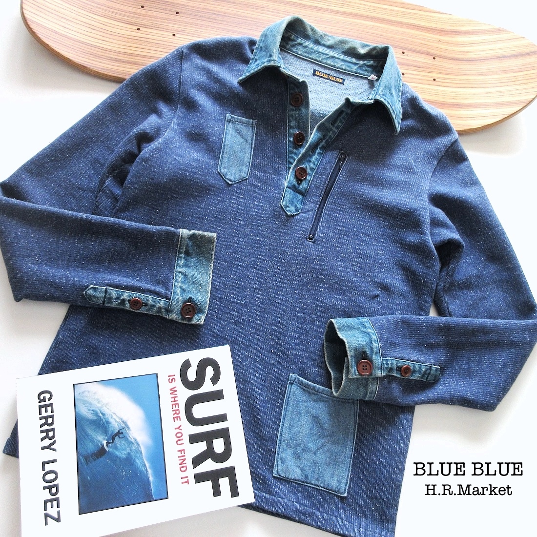 キムタク着 ハリウッドランチマーケット インディゴ チェックシャツ