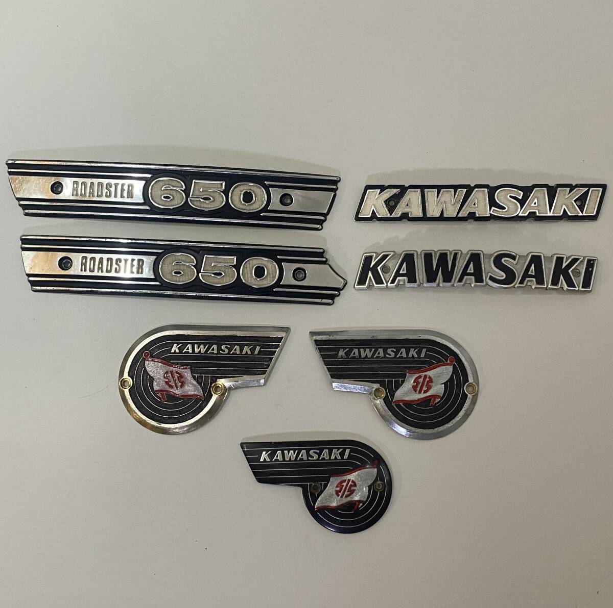 カワサキ 純正 サイドカバーエンブレム GPZ400 当時物 左右セット