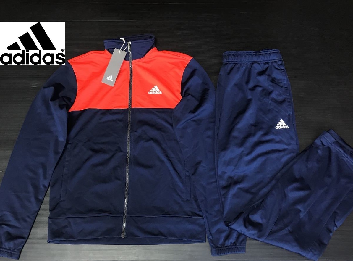 新品 アディダス ジャージ上下セット セットアップ ジャケット パンツ 紺 赤 Cf295 Mサイズ の落札情報詳細 ヤフオク落札価格情報 オークフリー スマートフォン版
