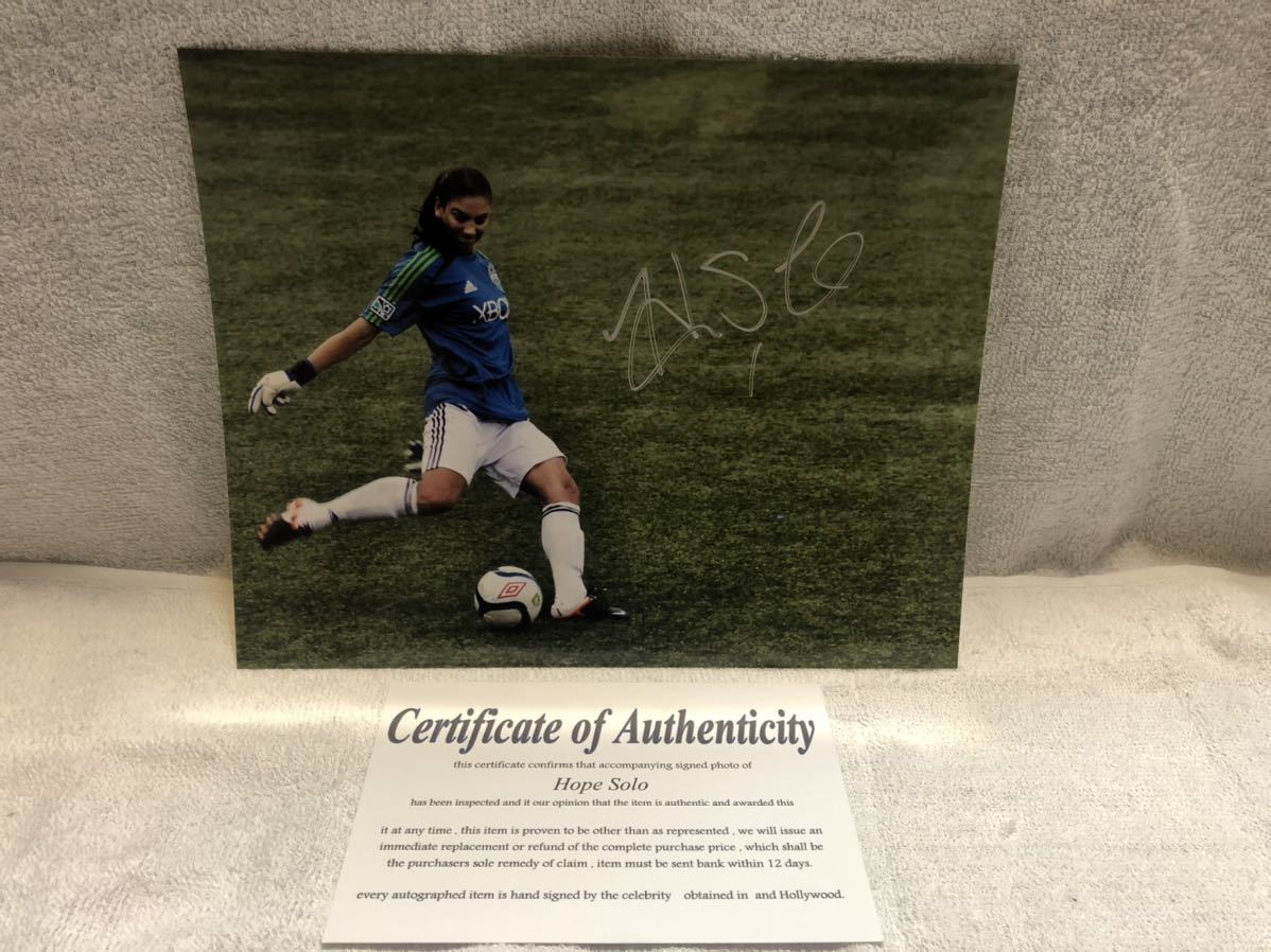 証明書 Hope Solo ホープソロ Adidas アディダス 直筆サイン サッカー選手 女子選手 スポーツ 写真 Fugifilm の落札情報詳細 ヤフオク落札価格情報 オークフリー スマートフォン版
