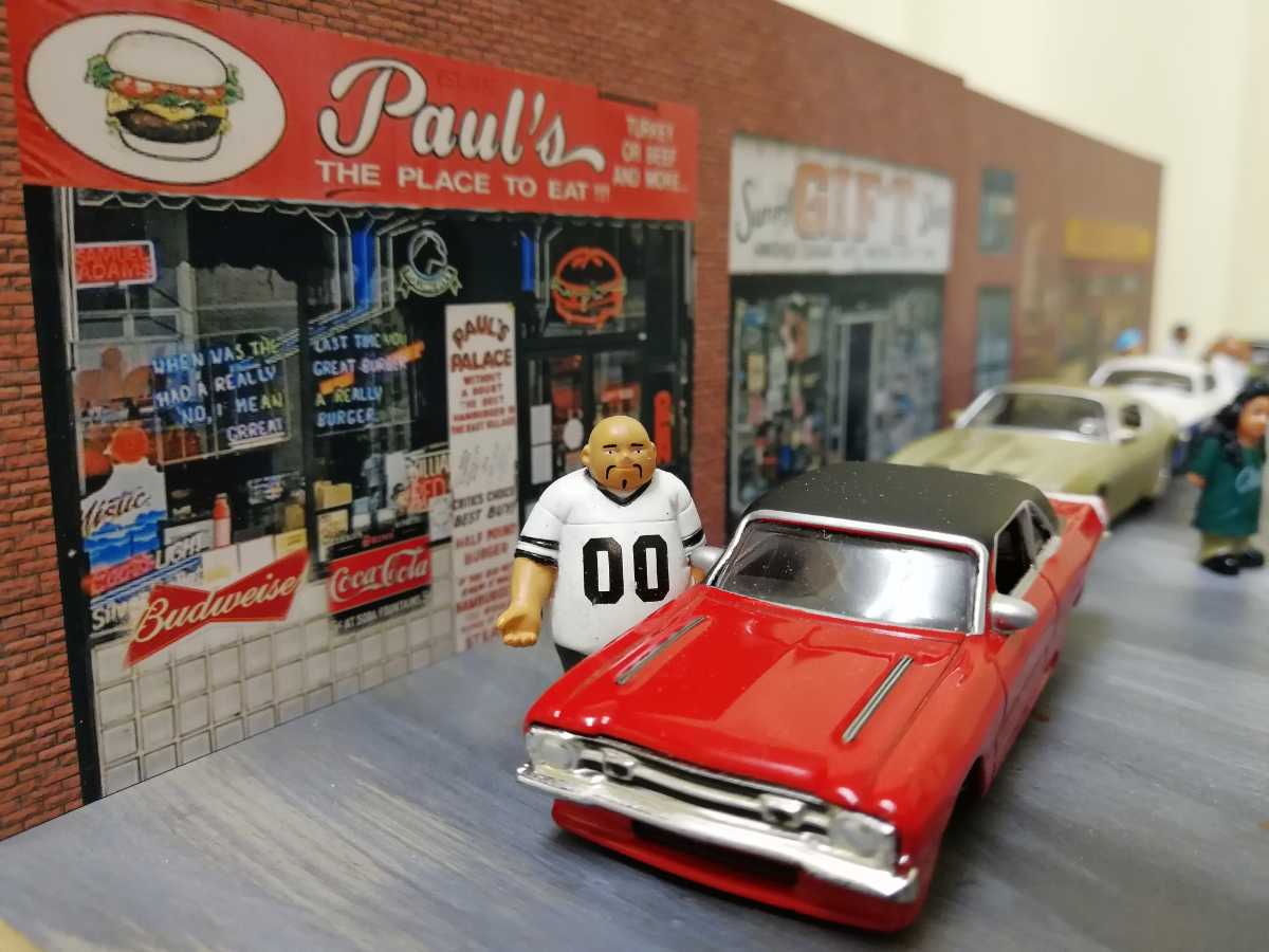 1/64 ジオラマ ニューヨーク ブルックリン 裏通りのショッププレート 2