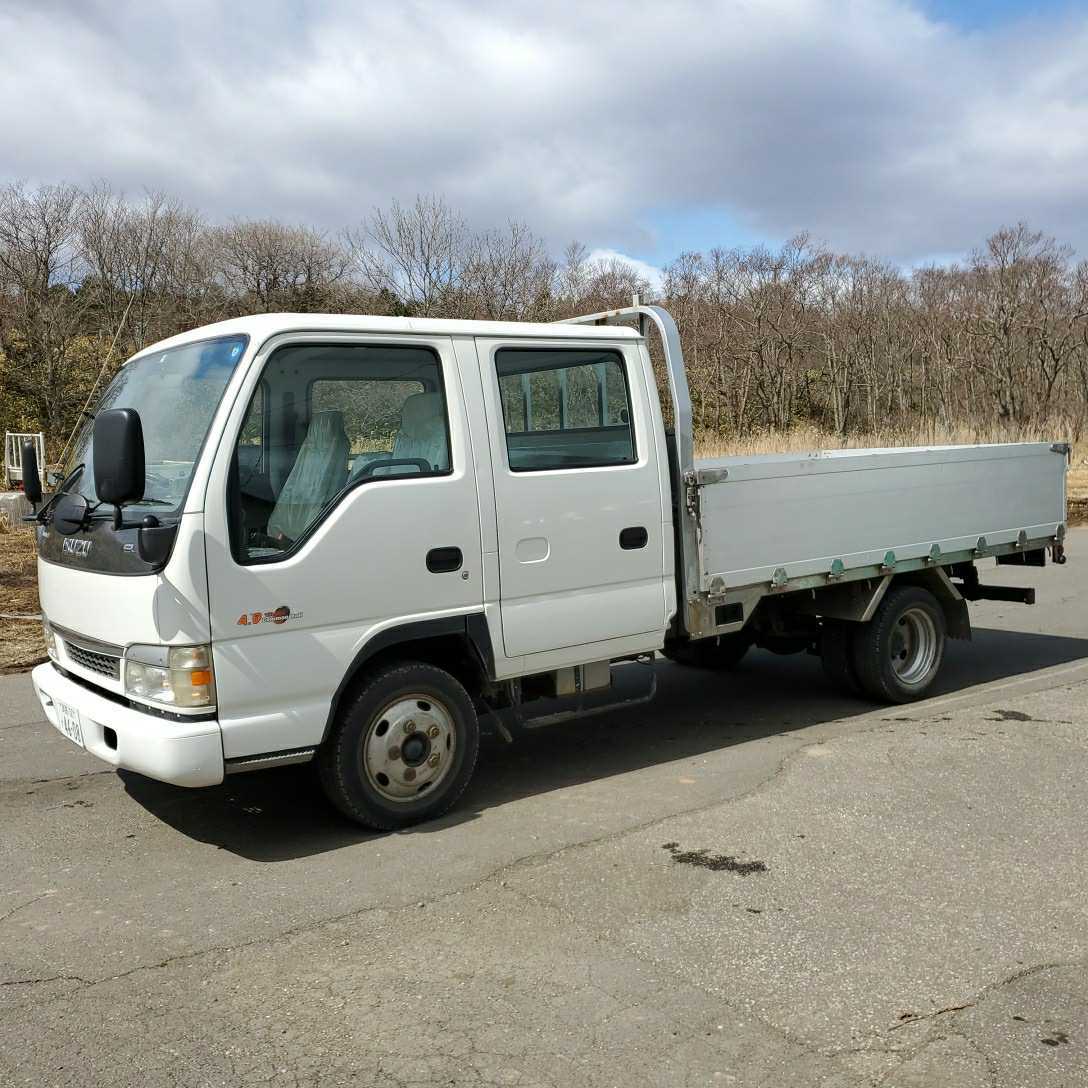 道東発 H16年いすゞエルフ 7人乗り 荷台ステン デュアルモード ダブルキャブ ワイド ロング 北海道 2トン 4hl Npr81 の落札情報詳細 ヤフオク落札価格情報 オークフリー スマートフォン版