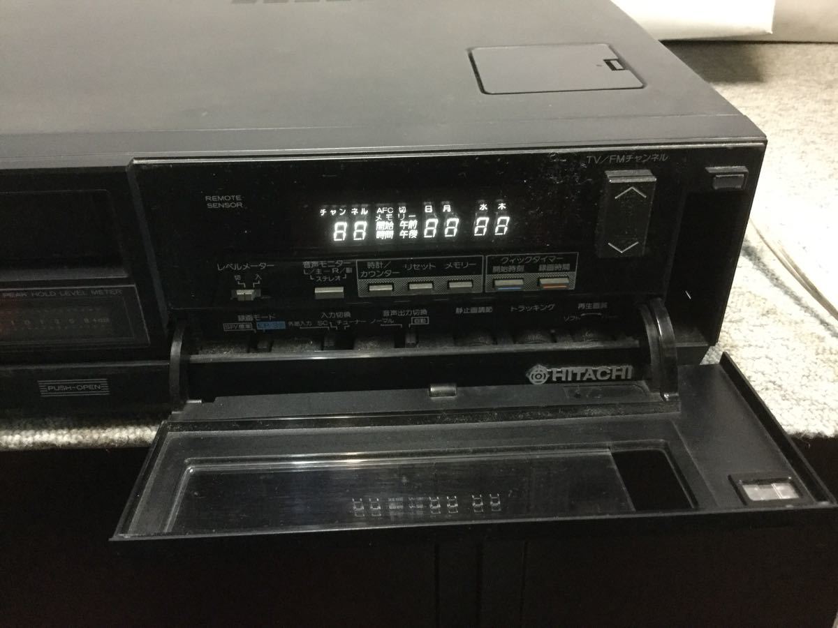 メンテナンス整備済　日立ビデオデッキ　V-F2 極美品】HITACHI V-F2 VHSビデオデッキ リモコン付メンテナンス