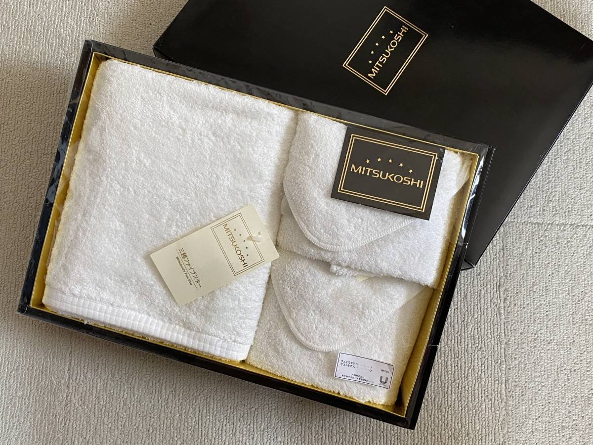 新品 高級 エジプト綿 新品 Mitsukoshi 三越ファイブスター フェイスタオル１枚 ゲストタオル２枚 内野 日本製 の落札情報詳細 ヤフオク落札価格情報 オークフリー スマートフォン版