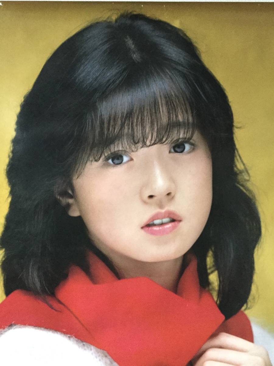 非売品 富士ヨット標準型学生服 中森明菜 大判ポスター 1982～1983年頃