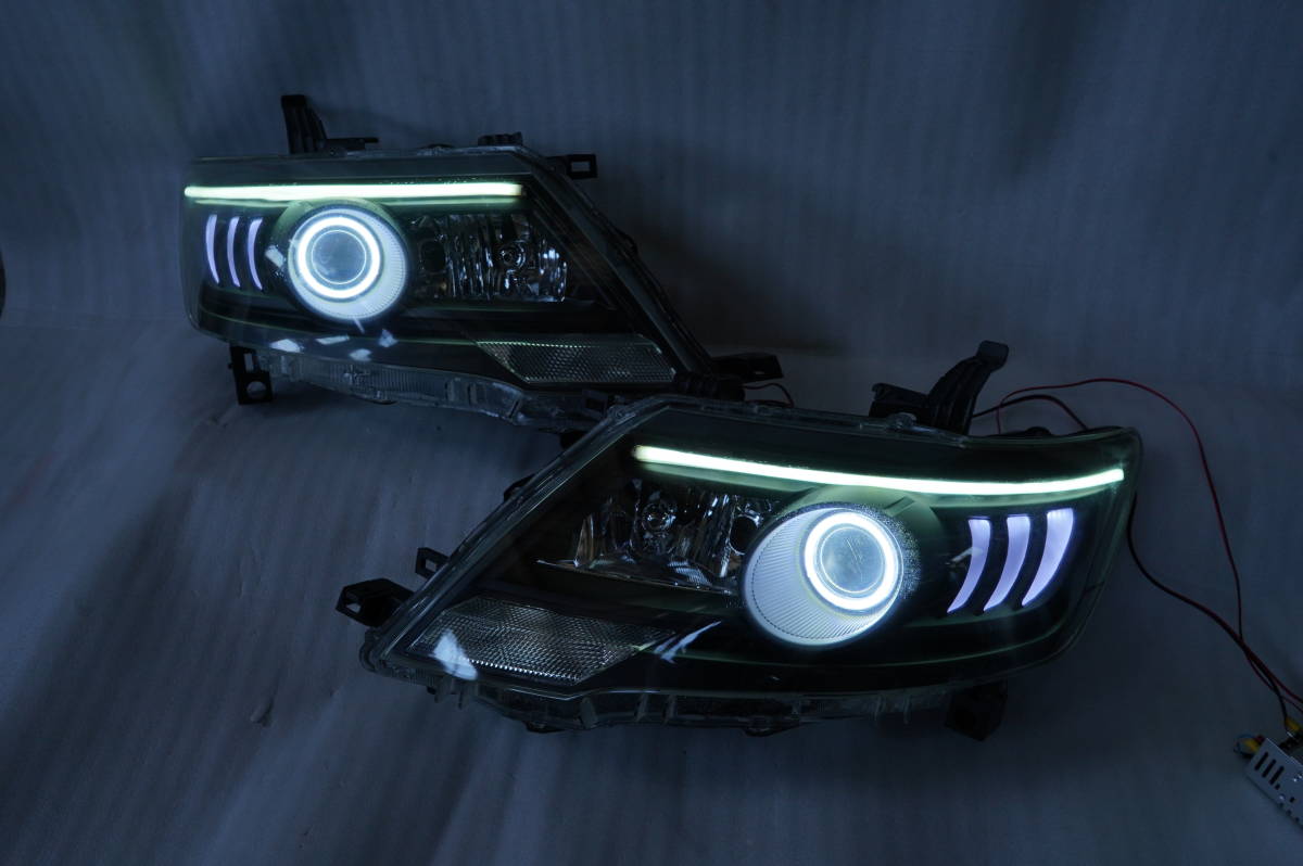 C25 CC25 セレナ 後期 HID ヘッドライト 左右 アクリル加工 イカリング
