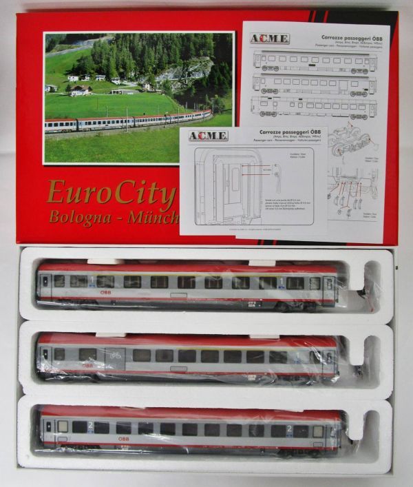 HO A.C.M.E. 55143 オーストリア鉄道 EC 84 客車3両セット【ジャンク