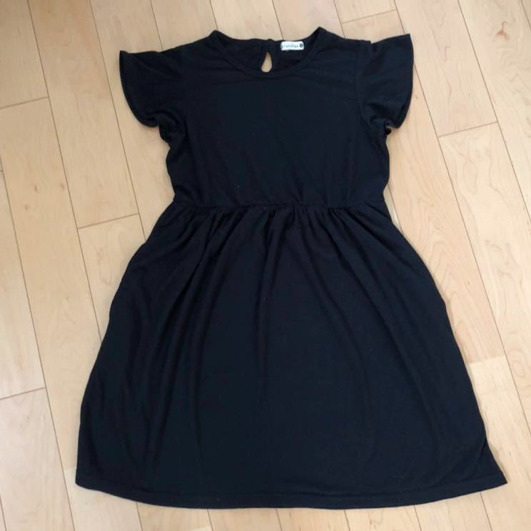 ブランシェス Branshes バックリボン付きフレアワンピース 150 黒 キッズ 女の子 半袖 の落札情報詳細 ヤフオク落札価格情報 オークフリー スマートフォン版