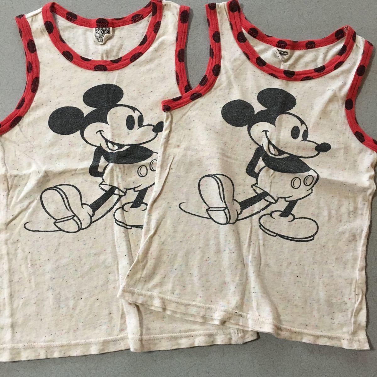 F O Kids タンクトップ ディズニー ミッキー お揃い 1 130 セット の落札情報詳細 ヤフオク落札価格情報 オークフリー スマートフォン版