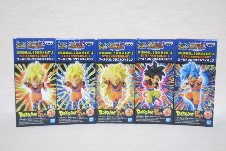 新品 ドラゴンボールz Wcf Dokkan Battle 全5種 Ss1 Ss2 Ss3 Ss4 Ssgss悟空 ドッカンバトル 5th Anniversary コレクタブル フィギュア の落札情報詳細 ヤフオク落札価格情報 オークフリー スマートフォン版