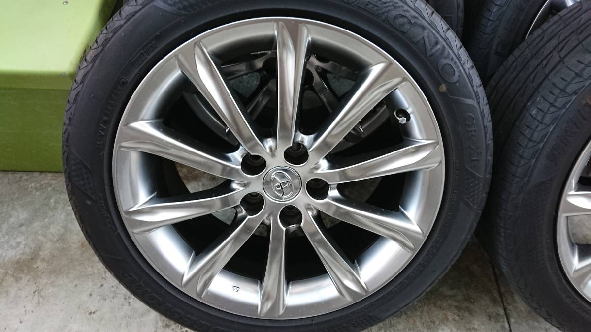 トヨタ マークX純正18インチ タイヤホイールセット 美品 235/4518-8Jの