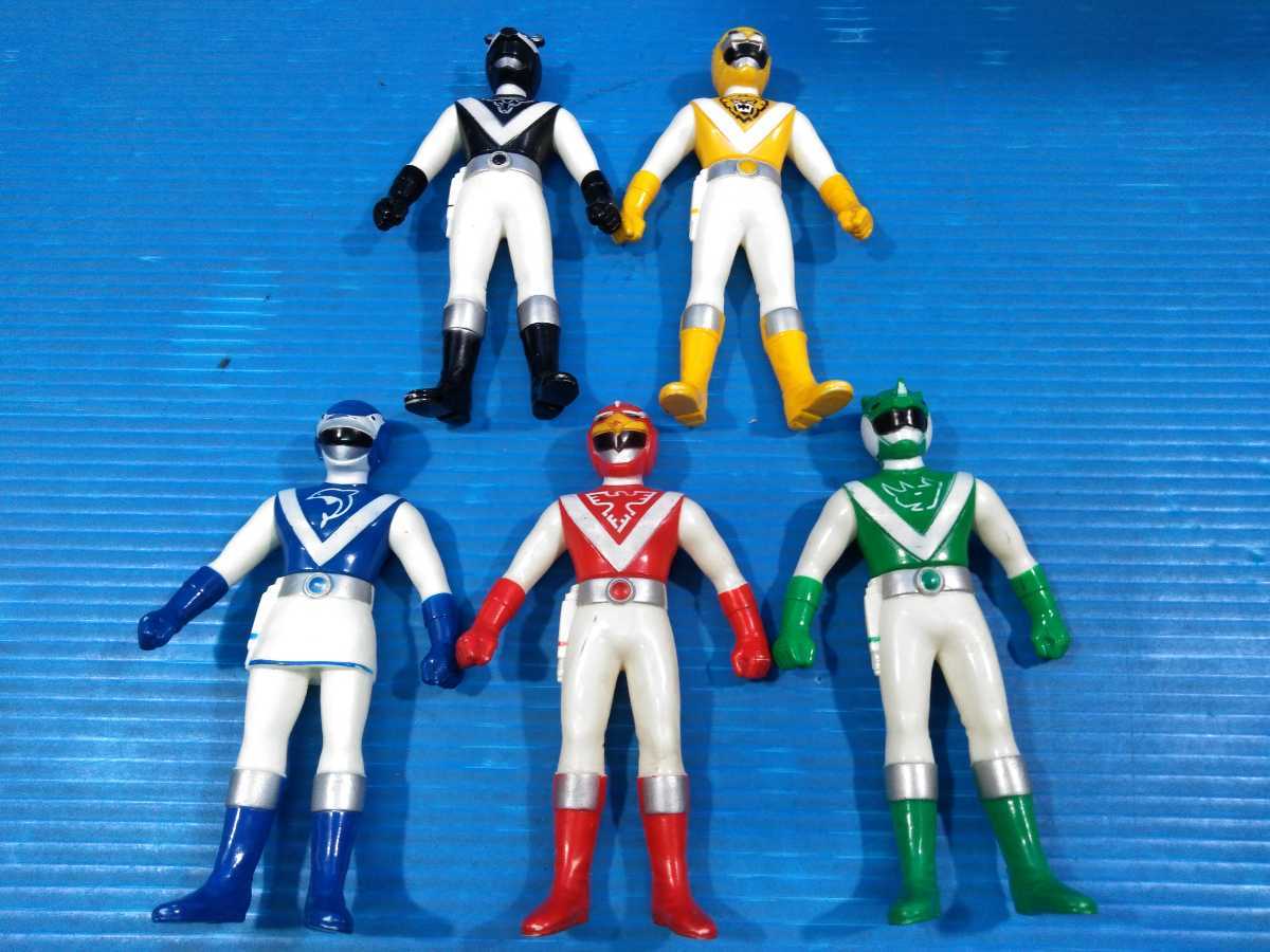 ライブマン　ソフビ　5体セット 5体揃い まとめて ライブマン スーパー戦隊 ソフビ人形 の落札情報詳細