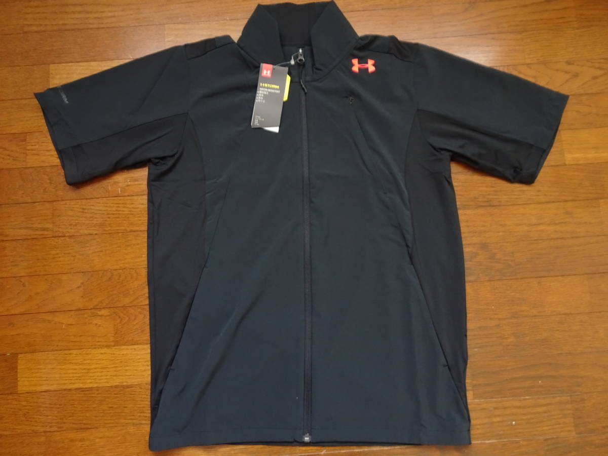 新品 アンダーアーマー 半袖 ジャケット メンズ ｌｇ サマーウーブン ショートスリーブ ジャケット トレーニング 黒 Storm 撥水 の落札情報詳細 ヤフオク落札価格情報 オークフリー スマートフォン版