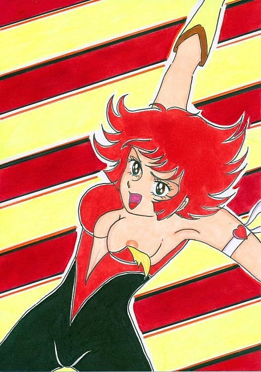 手描きイラスト キューティーハニー 初代 キューティーハニー B5サイズ 額装 ケント紙 の落札情報詳細 ヤフオク落札価格情報 オークフリー スマートフォン版