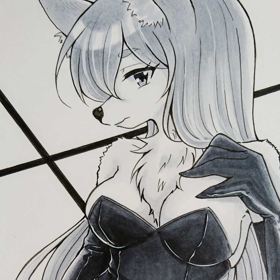手描きイラスト/ドラゴンクエスト マーニャ TF 擬獣化 ケモノ