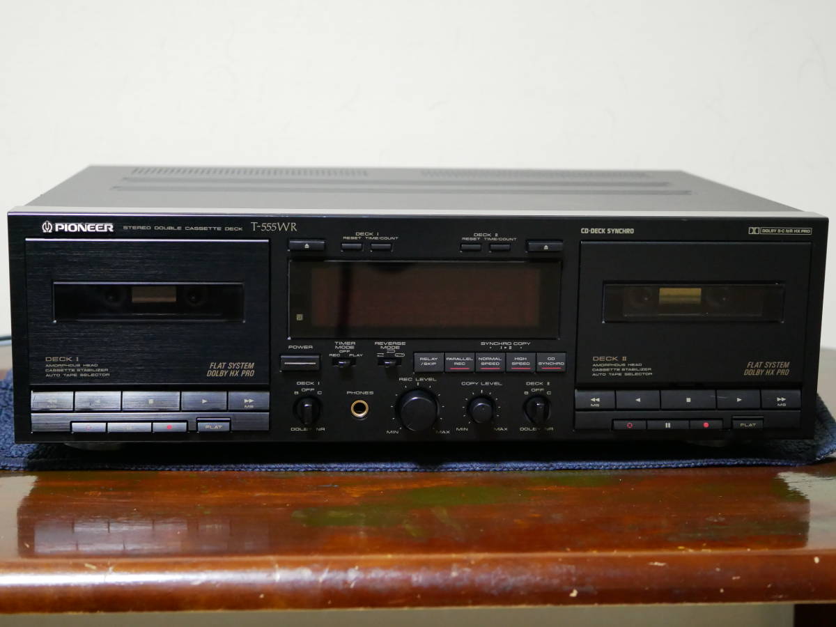 正常動作品Pioneer T-555WR ダブルカセットデッキ