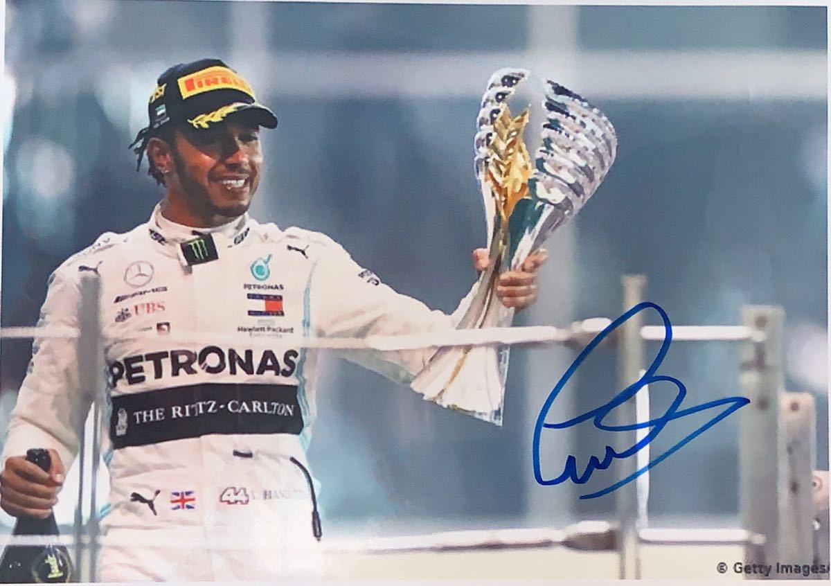 ルイス・ハミルトン 直筆サイン入り写真 COA証明書付き F1レーサー  