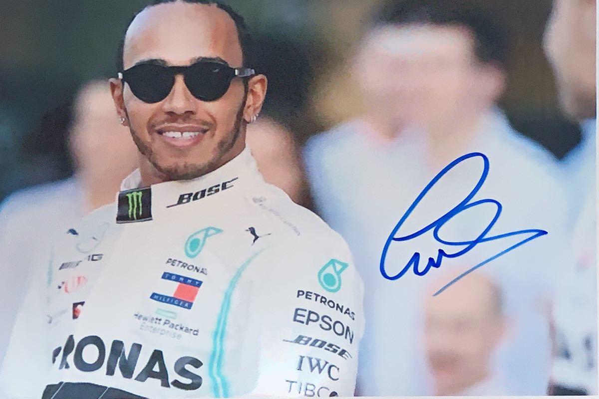 ルイス・ハミルトン 直筆サイン入り写真 COA証明書付き F1レーサー  