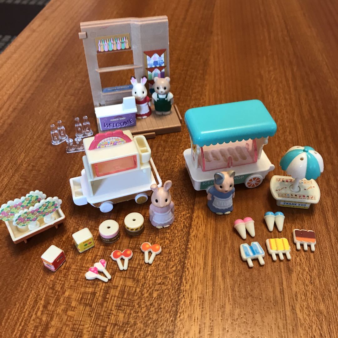 美品 シルバニアファミリー いとおしく ミニショップ アイスクリーム 