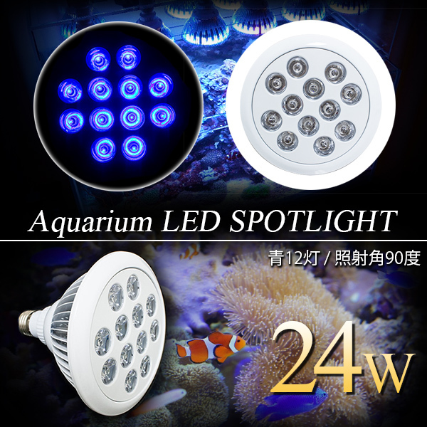 LED24W スポットライト　4個セット　海水用ライト LED24W スポットライト 4個セット 海水用ライト Amazon.co.jp: 水族館