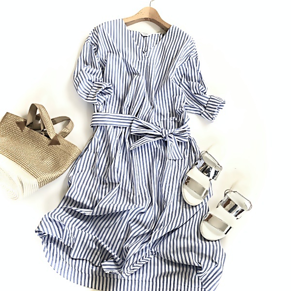 美品 Slobe Iena イエナ 爽やか夏色ストライプロングシャツワンピ の落札情報詳細 ヤフオク落札価格情報 オークフリー スマートフォン版