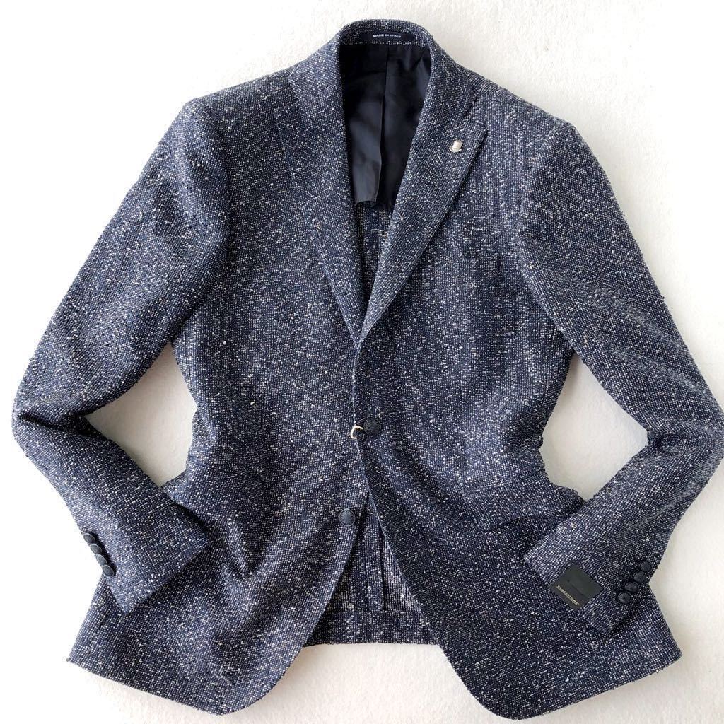 タリアトーレ　リネンテーラードジャケット　チェック　Size L ラペルピン タリアトーレ リネンテーラードジャケット チェック Size L