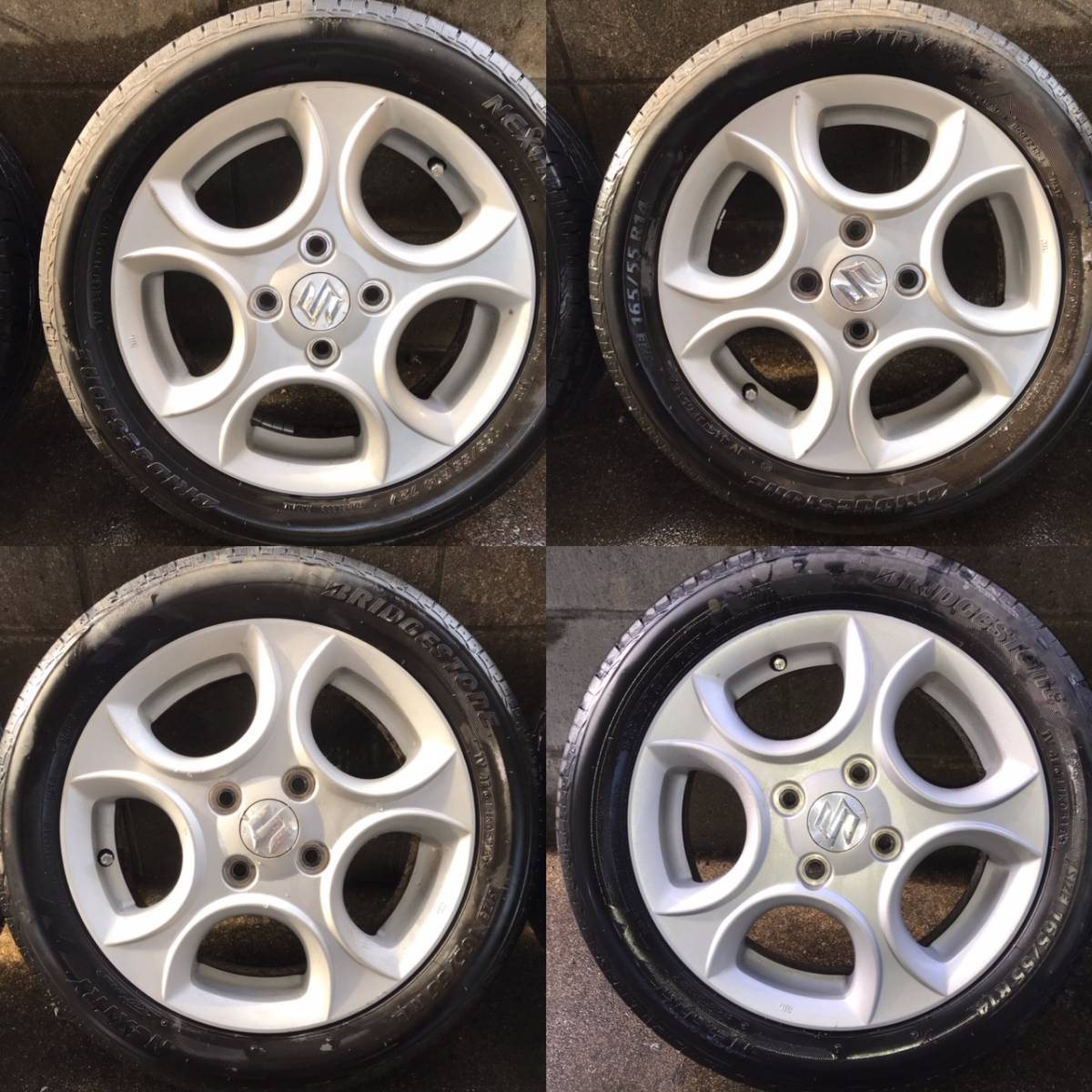 155/55R14 / 4.5J +50 100 4H 4本 】ブリジストン ネクストリー