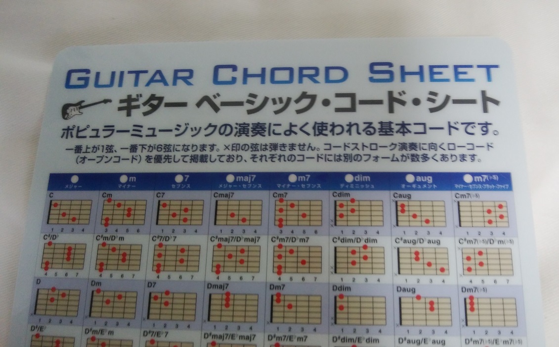 ギター コード表 ギター ウクレレ 初心者 コードシート アコギ ベース エレキ Yamaha ミュージシャン Gibson Martin ブラスバンド 趣味 の落札情報詳細 ヤフオク落札価格情報 オークフリー スマートフォン版