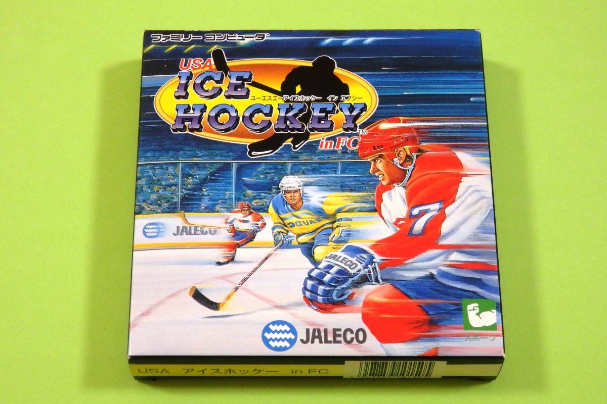 【お38】ファミコン　レア　USA ユーエスエー　アイスホッケー　インエフシー NES - USA ICE HOCKEY in FC - Fake boxed. popular. Famicom