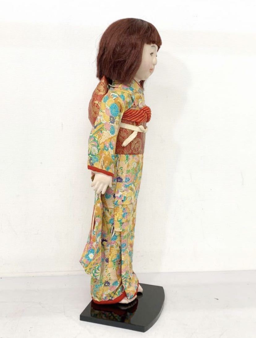 615d2 日本人形 市松人形 着物 オブジェ 工芸品 女の子 茶髪 赤髪 の落札情報詳細 ヤフオク落札価格情報 オークフリー スマートフォン版