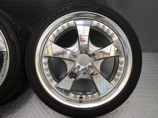 ◇WORK LS105 17インチ4穴 PCD100 タイヤ付4本セット