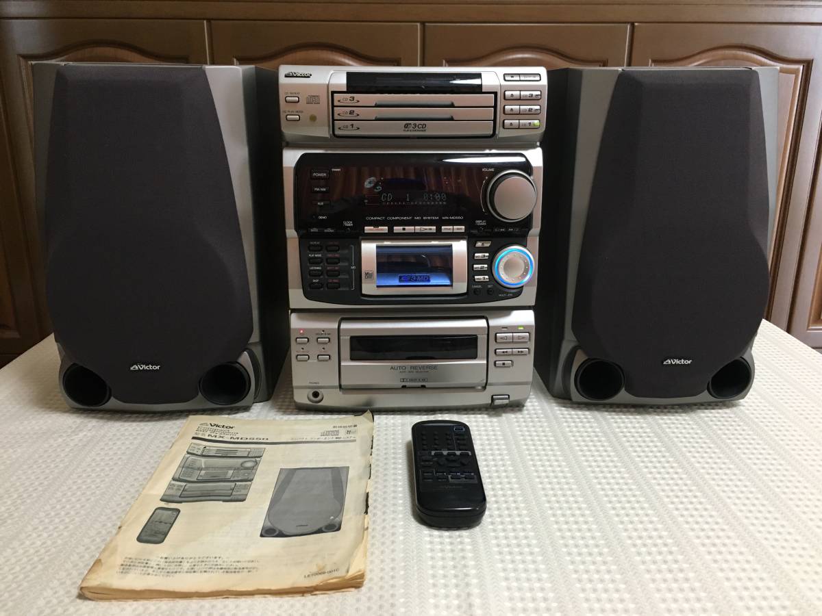 Victor コンパクトコンポーネントMDシステム MX-WMD500 CD/MD/FM/AM