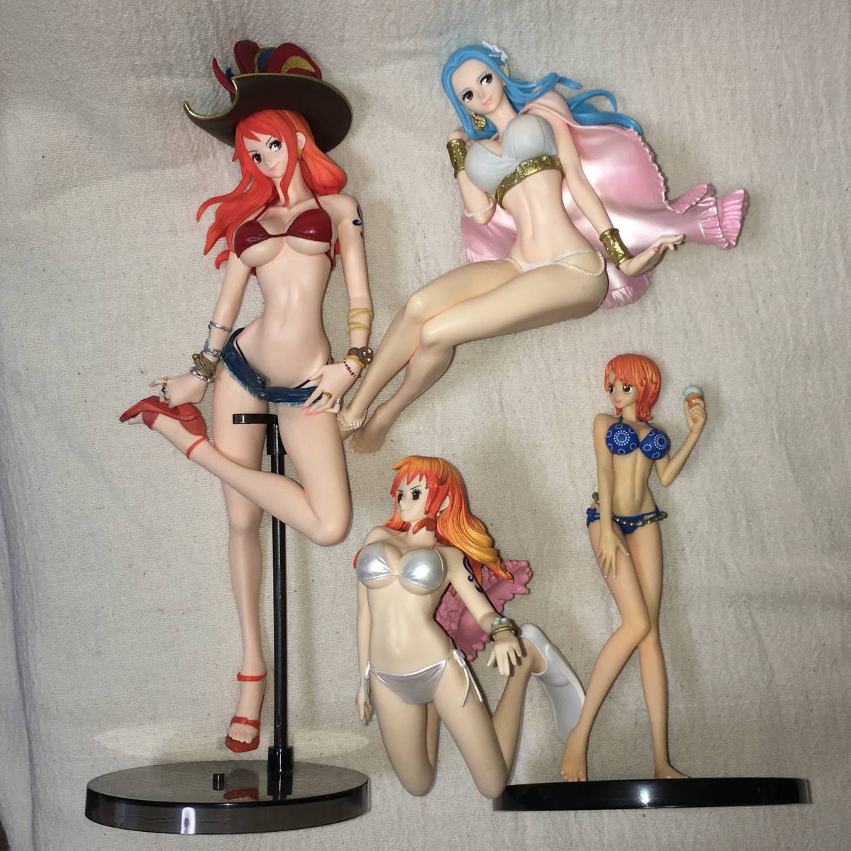 ワンピース ナミ ビビ フィギュア 水着 4体セット ONE PIECE FLAG