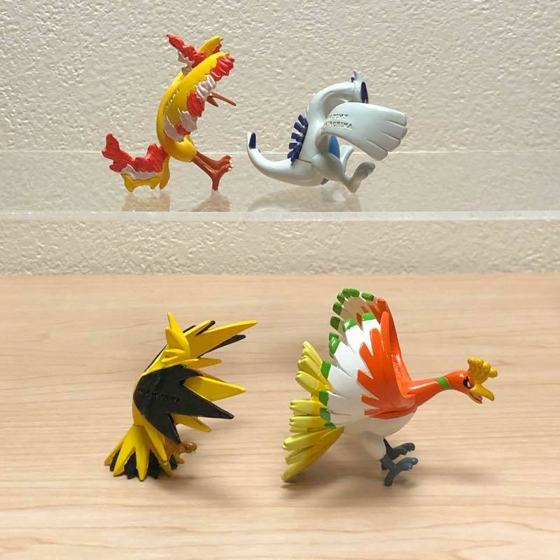 4体ポケモンモンコレ フリーザ、サンダー、ファイアー、ルギア