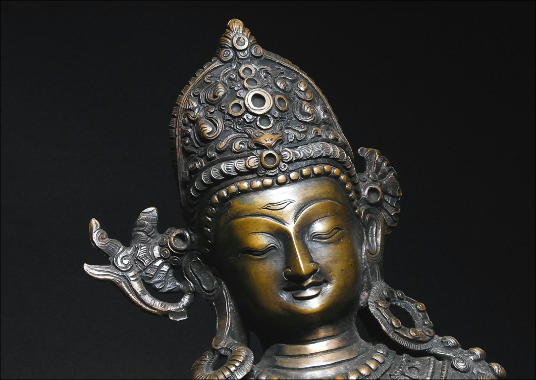 仏教美術　古銅鍍金　チベット仏　ヴィシュヌ　ナタラージャ　2点　C　6430 仏教美術 古銅鍍金 チベット仏 ヴィシュヌ ナタラージャ 2点 C 6430 1