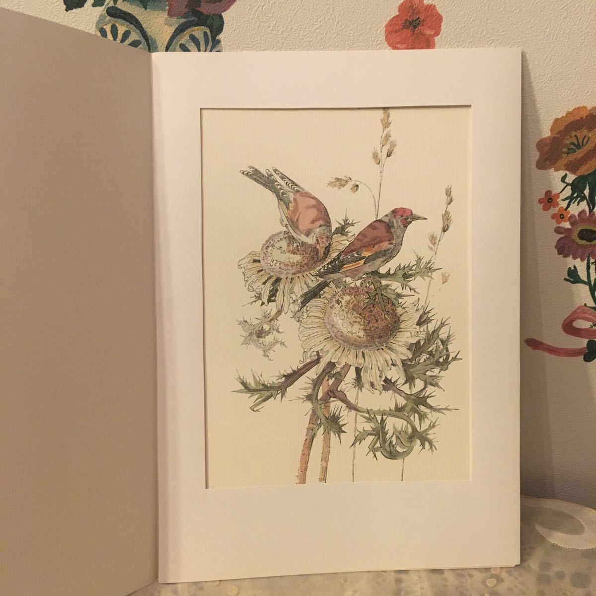 ウィリアムモリス トールペイント 手描き ハンドペイント ごみ箱 鳥 ダスト