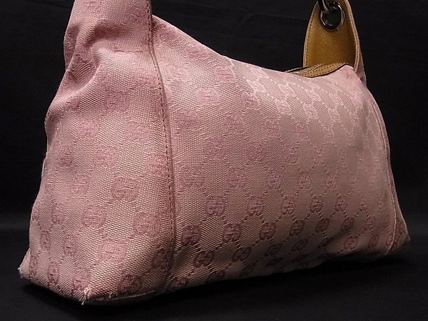 1円 □美品□ GUCCI グッチ 113023 205118 GGキャンバス×レザー 