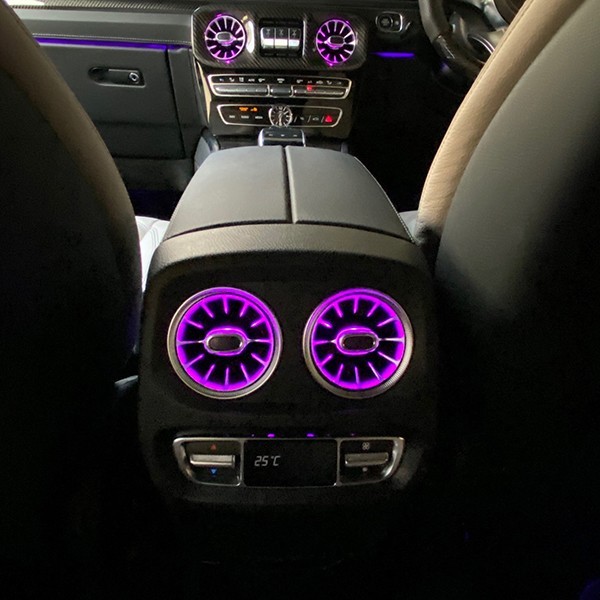 新品 国内発送 ベンツw463a W464 新型gクラス 後部座席 64色led エアコン アンビエントルーバー G350d G550 Amg G63 18 の落札情報詳細 ヤフオク落札価格情報 オークフリー スマートフォン版