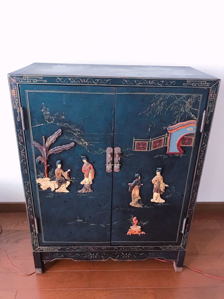中国家具 箪笥 タンス たんす キャビネット 棚 小物入れ アンティーク 中国家具☆アンティーク☆アジア☆インテリア☆チェスト☆装飾箪笥
