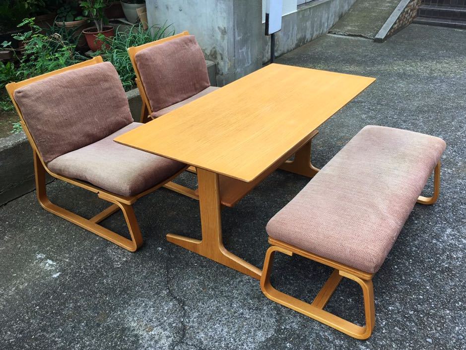 格安出品 直接引渡し可 4点セット 無印良品 リビングでもダイニングでもつかえる ダイニングセット Muji オーク テーブル ソファチェア の落札情報詳細 ヤフオク落札価格情報 オークフリー スマートフォン版