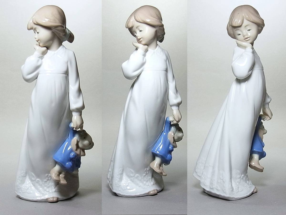 スペインNAOリヤドロ「私のラグドール」陶磁器・少女フィギュア・DAISA