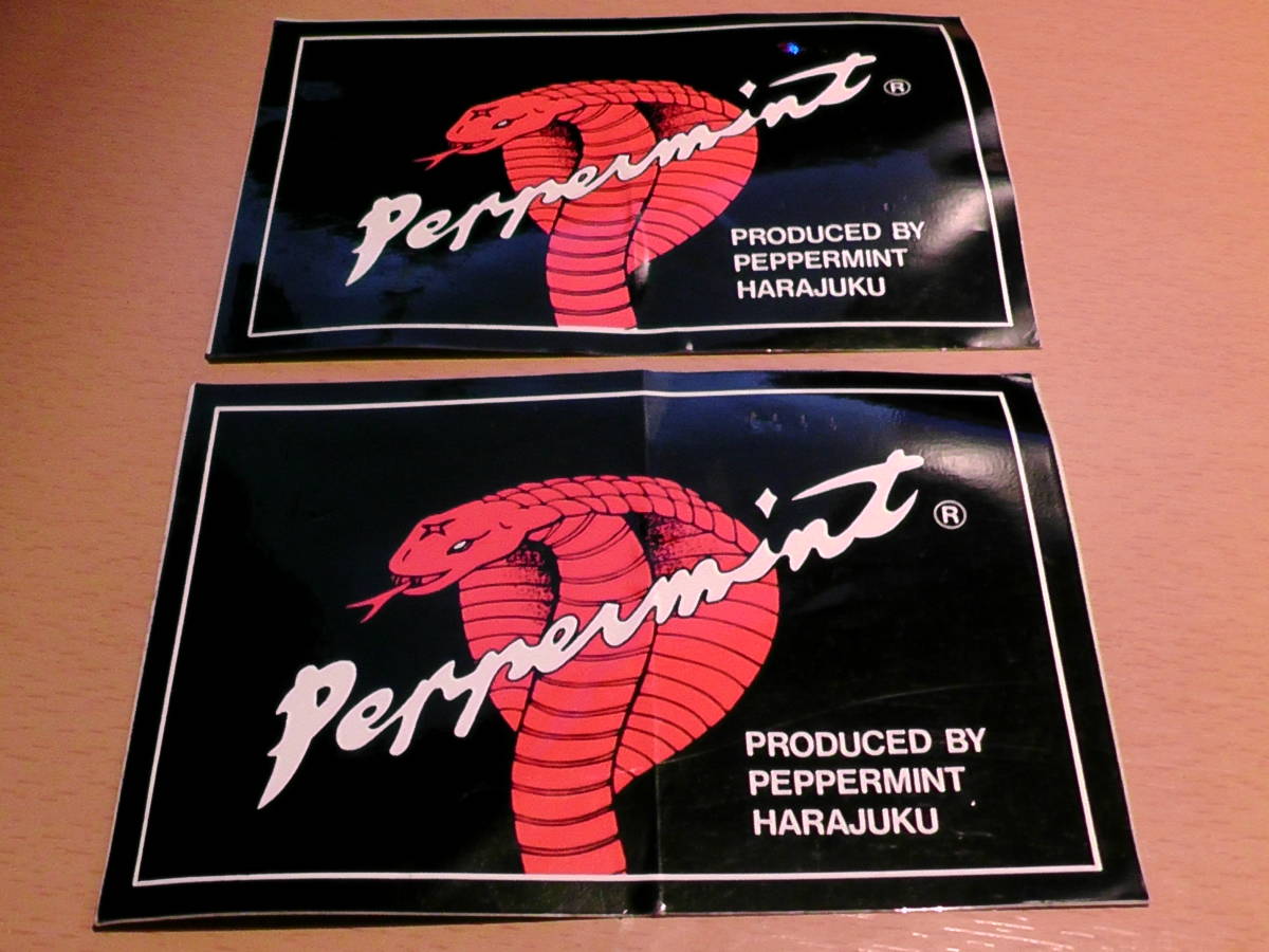 新品】PEPPERMINT/ペパーミント ステッカー 2枚 当時物 ロカビリー