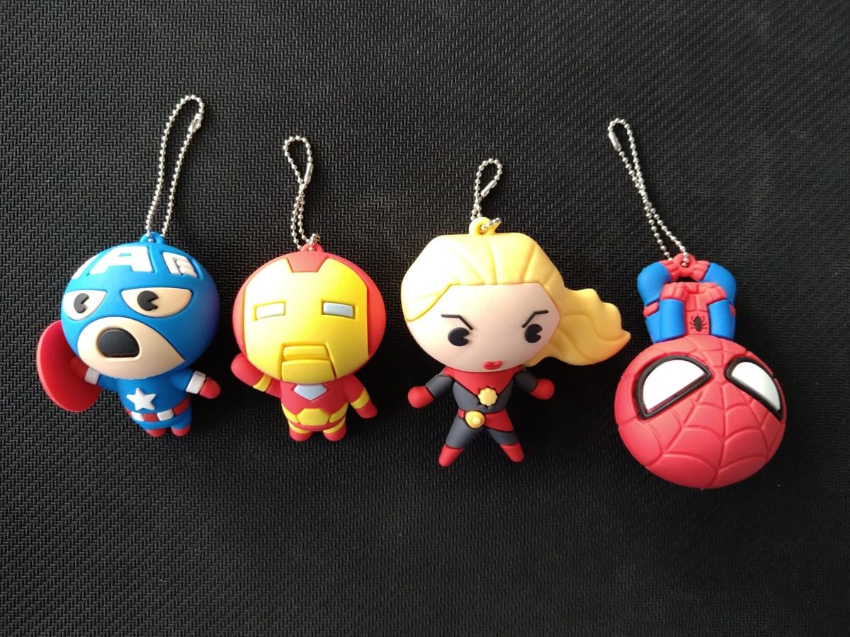 マーベル MARVEL キャラクター ラバー マスコット スパイダーマン 他