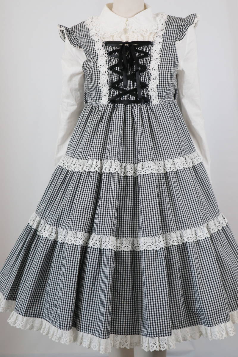 05年 Innocent World ギンガムチェック ティアード ジャンパースカート ワンピース イノセントワールド ロリィタ 黒 白 の落札情報詳細 ヤフオク落札価格情報 オークフリー スマートフォン版