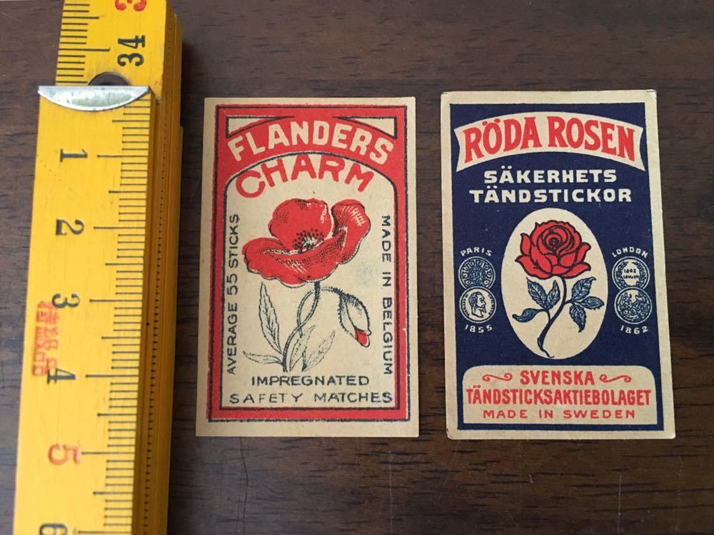 アンティーク マッチラベル 2枚セット ベルギー スウェーデン 花 薔薇 北欧 海外 外国 紙物 紙もの 紙モノ レトロ イラスト ビンテージ の落札情報詳細 ヤフオク落札価格情報 オークフリー スマートフォン版