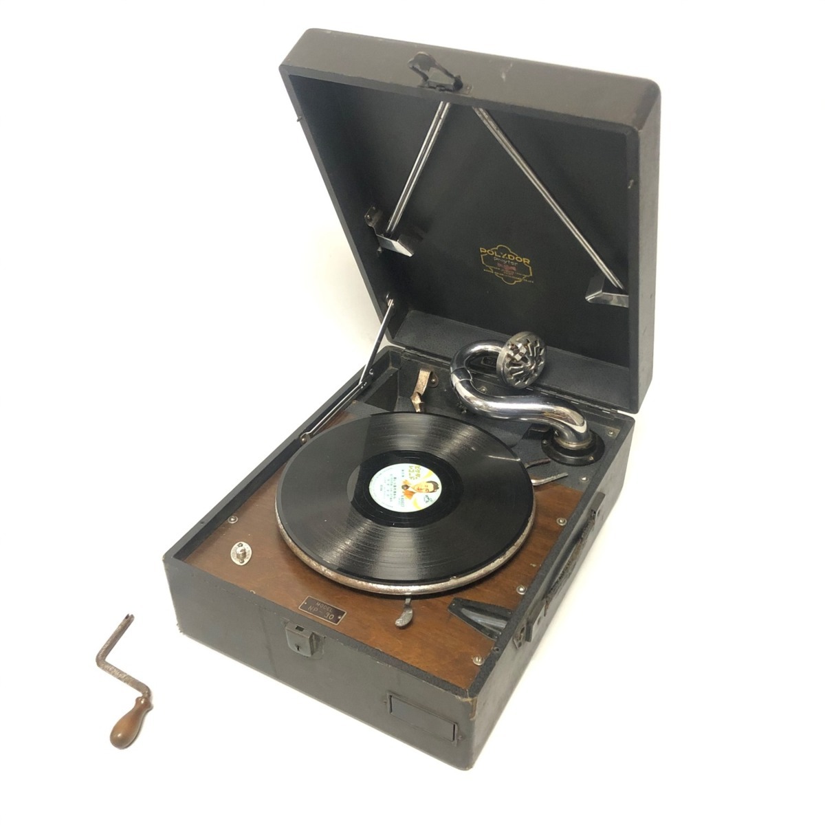 POLYDOR ポリドール ポータブル蓄音機 NP-30 アンティーク 昭和レトロ 